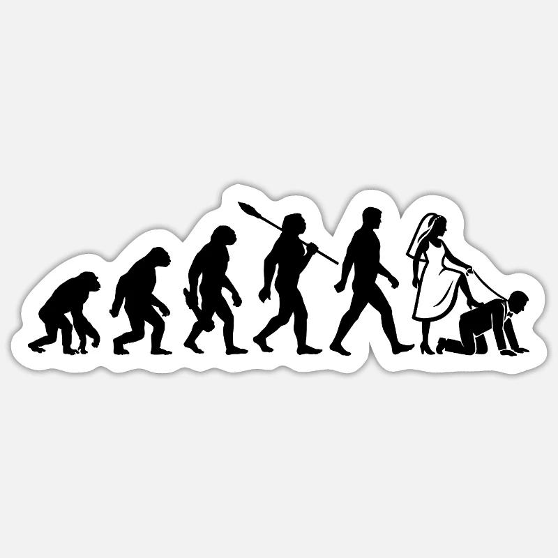 Evolution Bachelor Party - Sticker size S (10 x 10 cm) - white matte