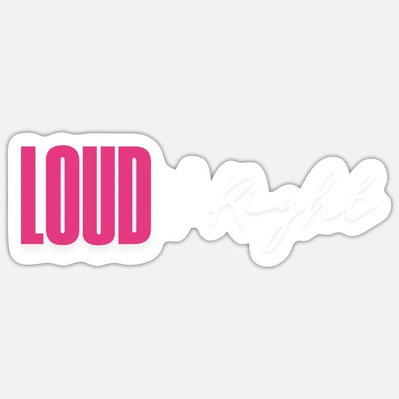 Loud does not equal right - Sticker size S (10 x 10 cm) - white matte