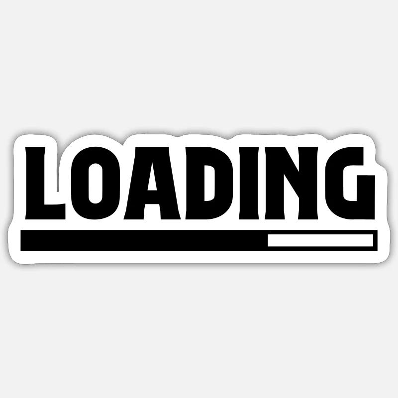 Loading - Sticker size S (10 x 10 cm) - white matte