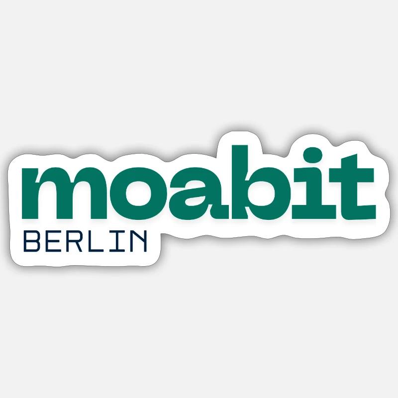 Moabit Berlin Beau design simple - Sticker taille S (10 x 10 cm) - blanc mat