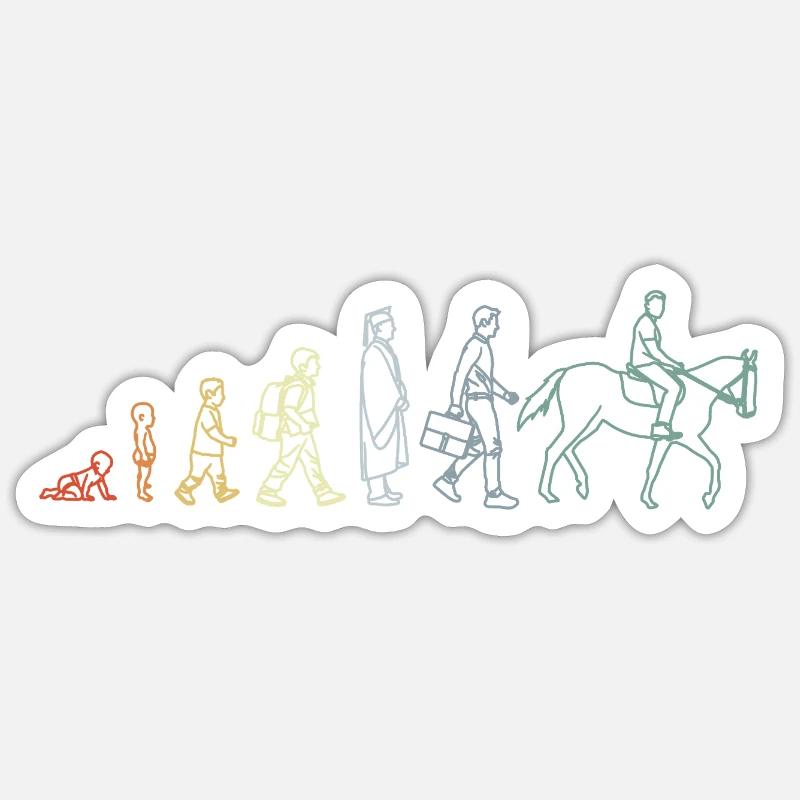 Equestrian Evolution - Sticker size S (10 x 10 cm) - white matte