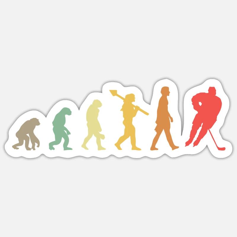 Evolution Hockey - Sticker size S (10 x 10 cm) - white matte