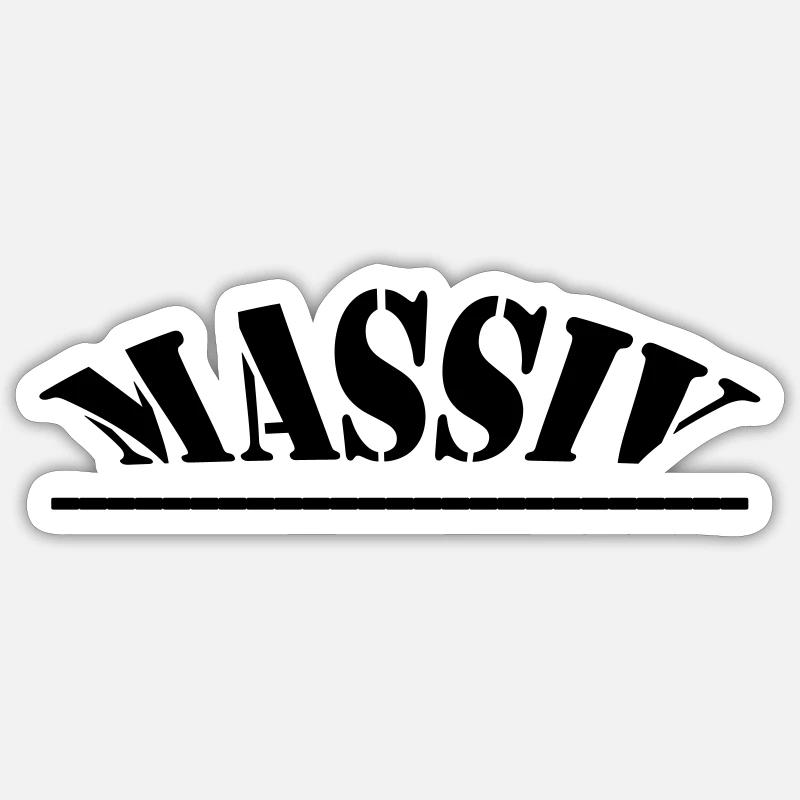Massive - Sticker size S (10 x 10 cm) - white matte