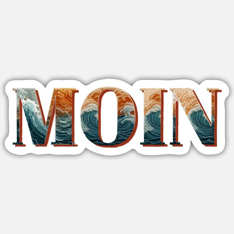 MOIN & Moinsen - Sticker taille S (10 x 10 cm) - blanc mat