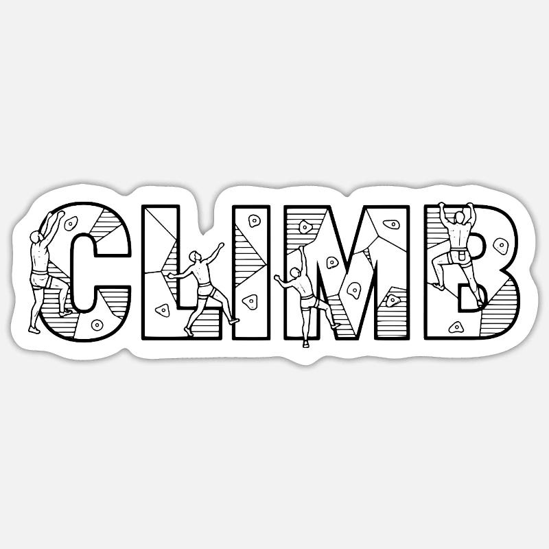Escalade de bloc Escalade Conception - Sticker taille S (10 x 10 cm) - blanc mat