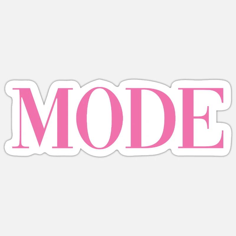 Mode - Sticker taille S (10 x 10 cm) - blanc mat