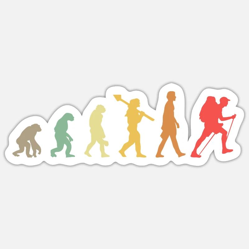 Évolution Randonnée Wander - Sticker taille S (10 x 10 cm) - blanc mat