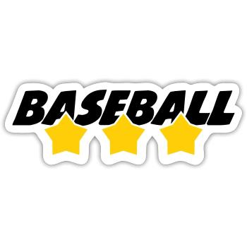 Baseball - Sports - Sticker size S (10 x 10 cm) - white matte - Front