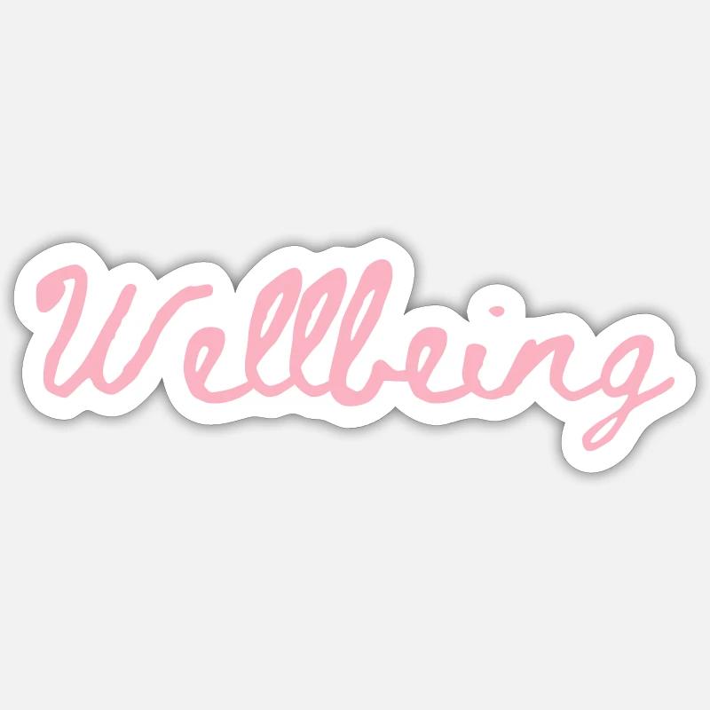 211753052_341312797_Wellbeing - Sticker size S (10 x 10 cm) - white matte