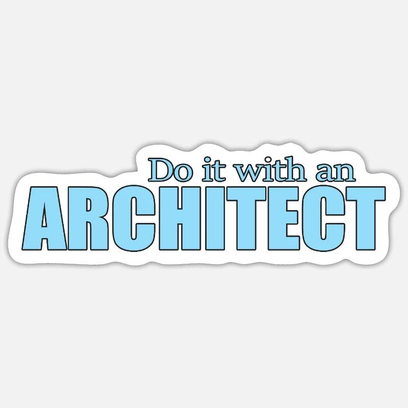 Architect - Sticker size S (10 x 10 cm) - white matte