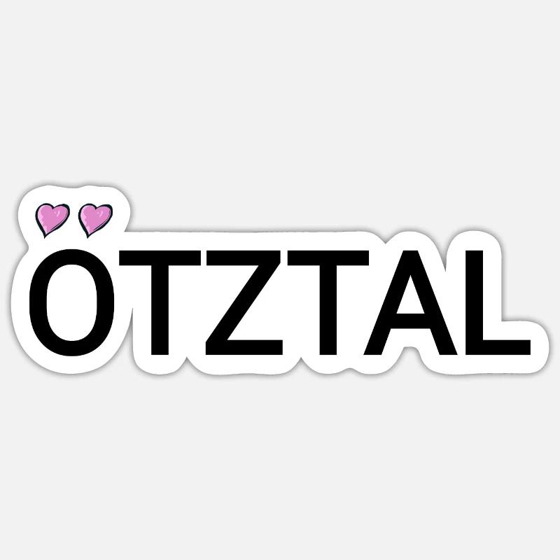 Texte doux d’Ötztal - Sticker taille S (10 x 10 cm) - blanc mat