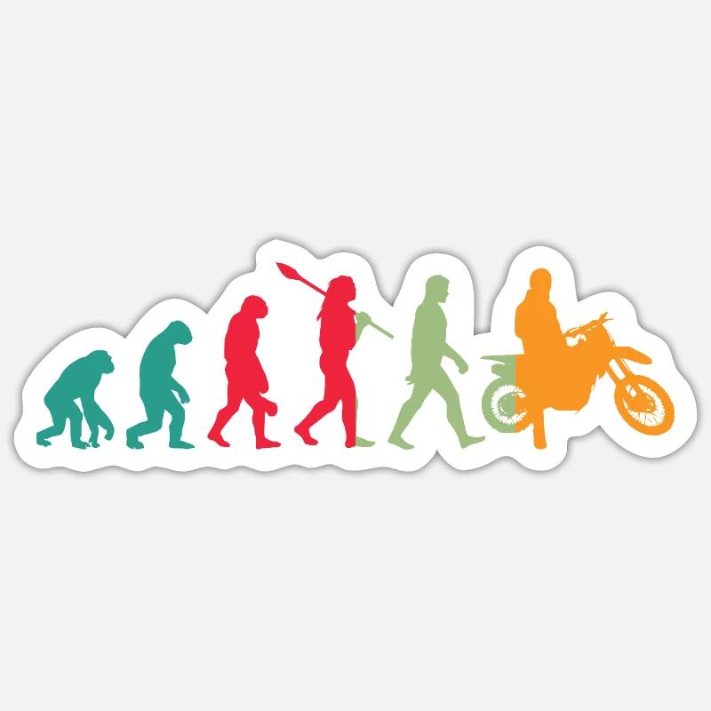 Cross Motorrad Sprung – Evolution Sticker Größe S (10 x 10 cm)