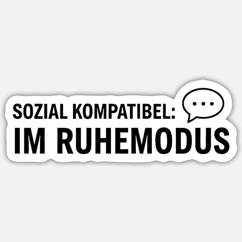 Compatibilité sociale : Introduction en mode veille Sticker taille S (10 x 10 cm)