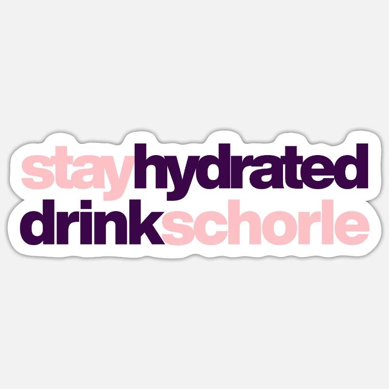 Restez hydraté - buvez du spritzer - Sticker taille S (10 x 10 cm) - blanc mat