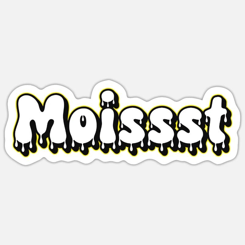 Moist Text Logo - Sticker size S (10 x 10 cm) - white matte