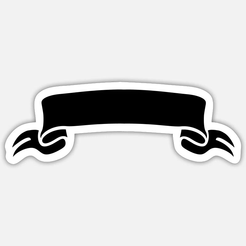 Banderole - Sticker Größe S (10 x 10 cm) - Mattweiß