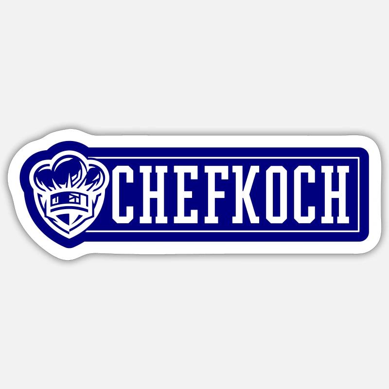 Chef Chef's Hat - Sticker size S (10 x 10 cm) - white matte