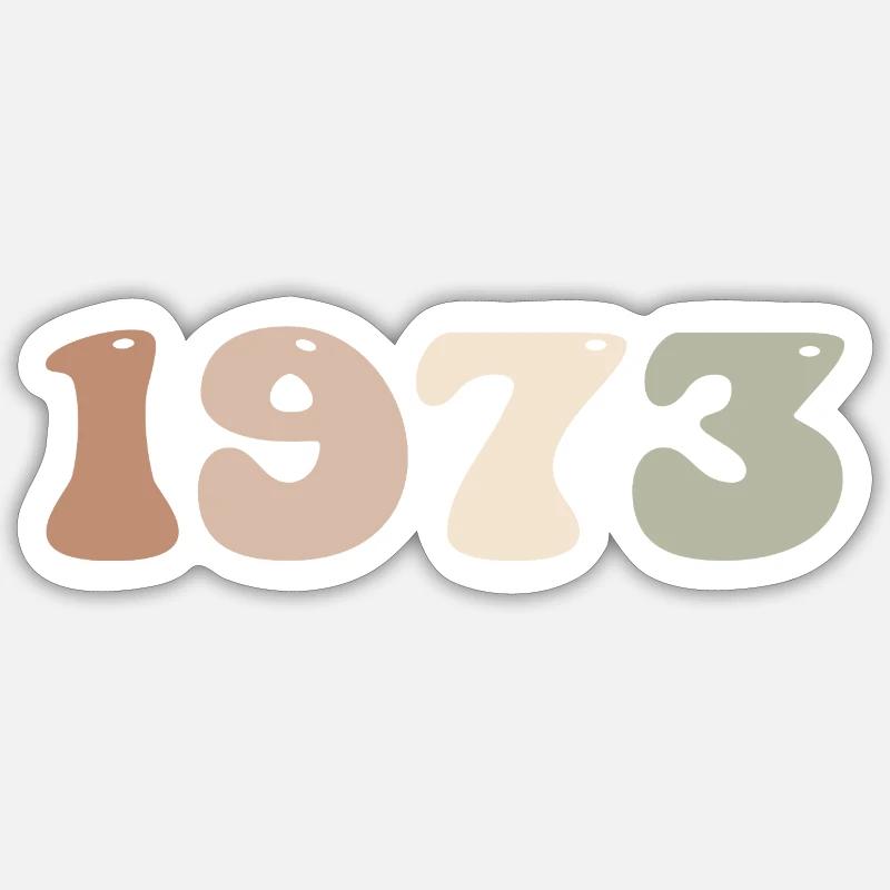 1973 - Sticker Größe S (10 x 10 cm) - Mattweiß