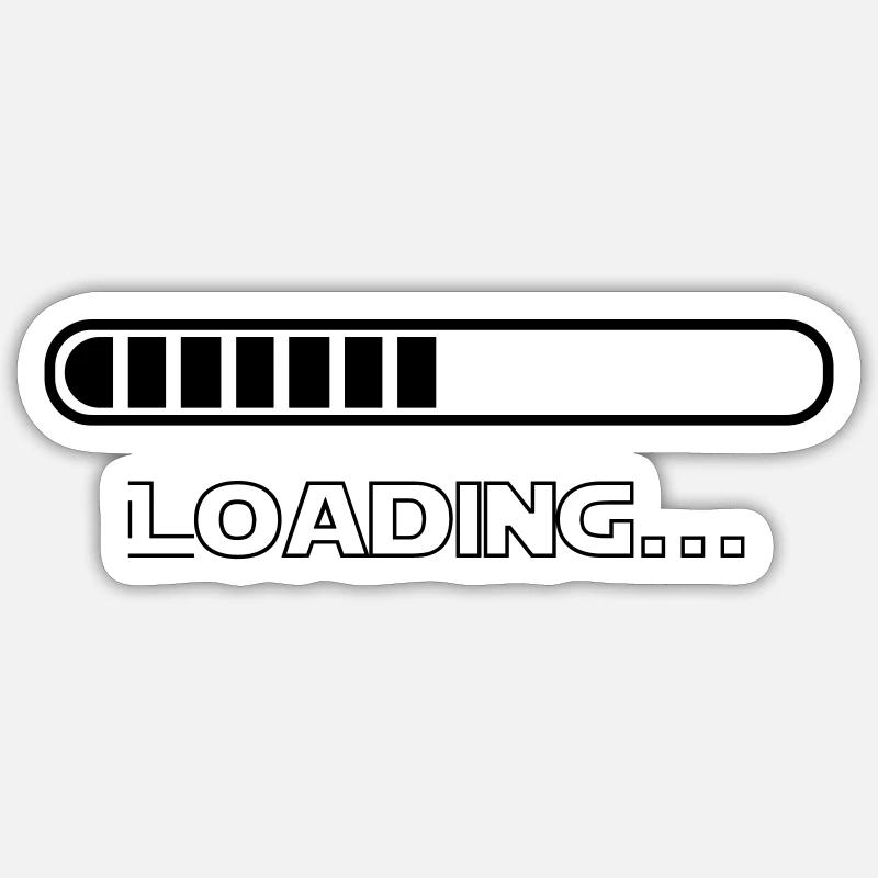 Loading - Sticker size S (10 x 10 cm) - white matte