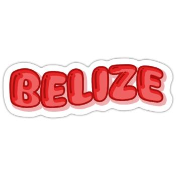 Geschenk für Belize - Sticker Größe S (10 x 10 cm) - Mattweiß - Vorne
