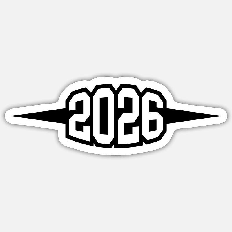 Année 2026 - Sticker taille S (10 x 10 cm) - blanc mat