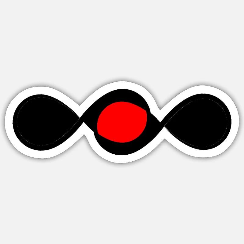 Projecteur Red Infinity - Sticker taille S (10 x 10 cm) - blanc mat