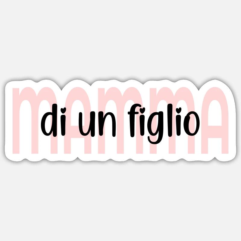 Mutter eines Kindes - Sticker Größe S (10 x 10 cm) - Mattweiß