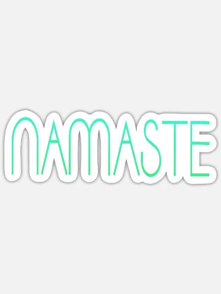 Namaste - Sticker Größe S (10 x 10 cm) - Mattweiß