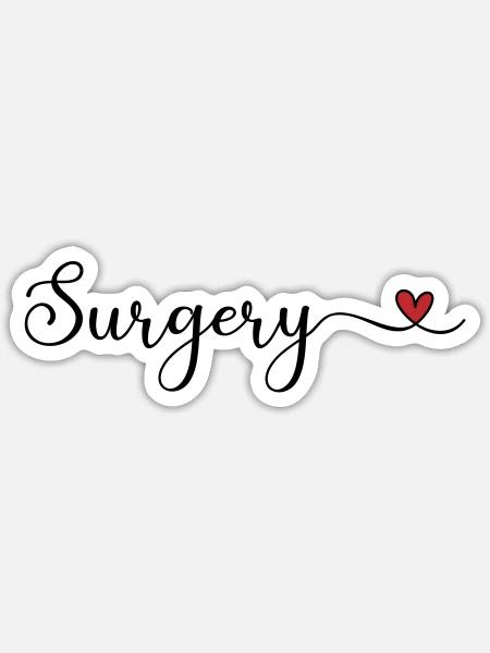 Chirurgie - Sticker Größe S (10 x 10 cm) - Mattweiß