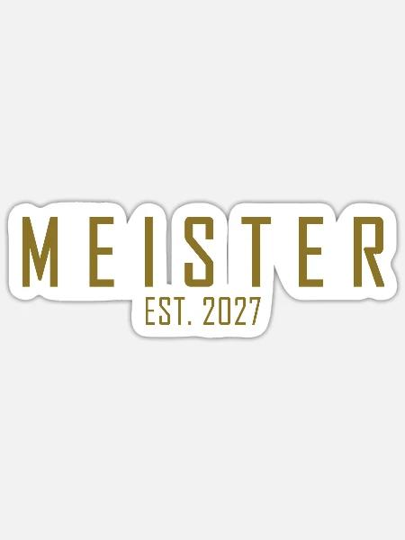 Meister 2027 - Sticker Größe S (10 x 10 cm) - Mattweiß