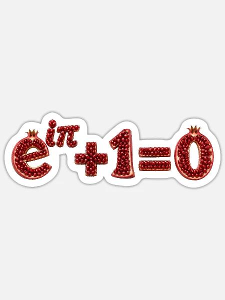 Identität von Euler Granada Maths - Sticker Größe S (10 x 10 cm) - Mattweiß