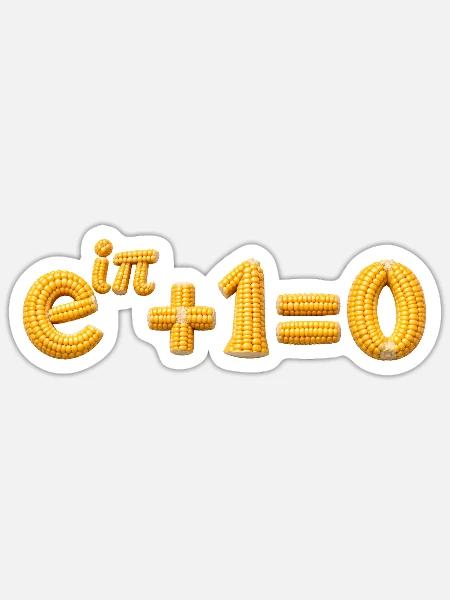 Euler-Identität, aber Mathematik - Sticker Größe S (10 x 10 cm) - Mattweiß
