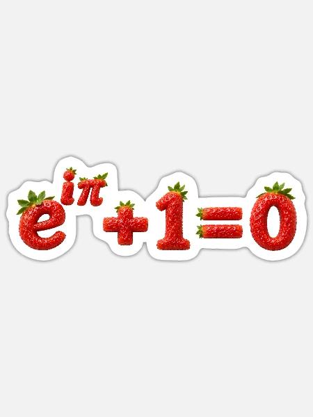 Identität des Euler Math Cutters - Sticker Größe S (10 x 10 cm) - Mattweiß