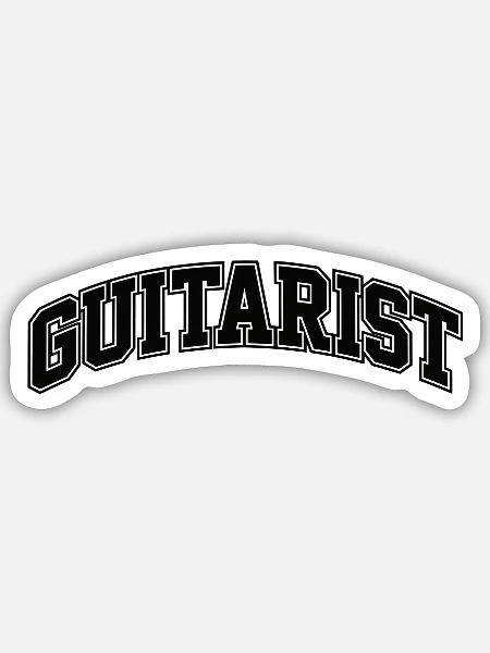 Guitarist  - Sticker Größe S (10 x 10 cm) - Mattweiß