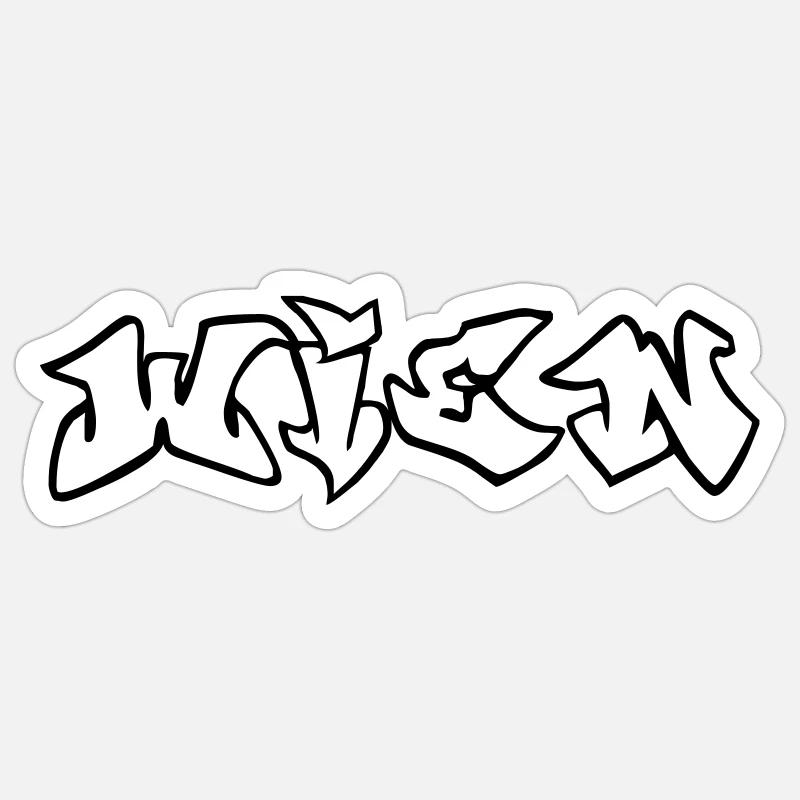 Wien - Sticker Größe S (10 x 10 cm) - Mattweiß
