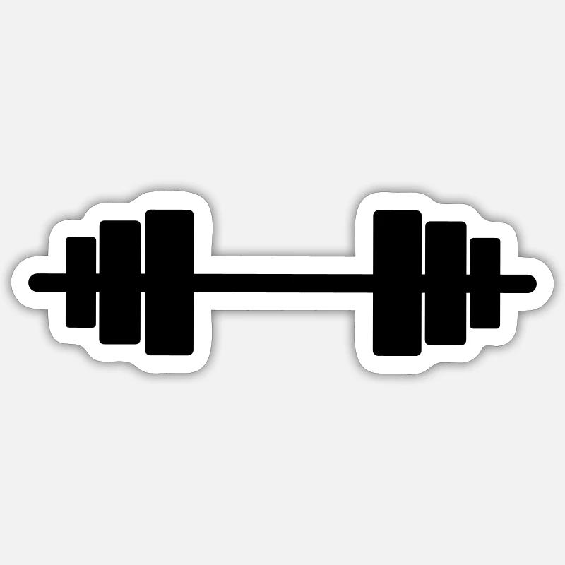 Weight Lifting - Sticker size S (10 x 10 cm) - white matte