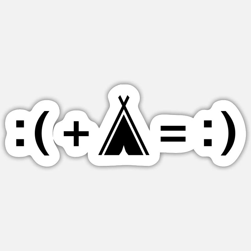 Formula For Happiness (Camping) Sticker taille S (10 x 10 cm)