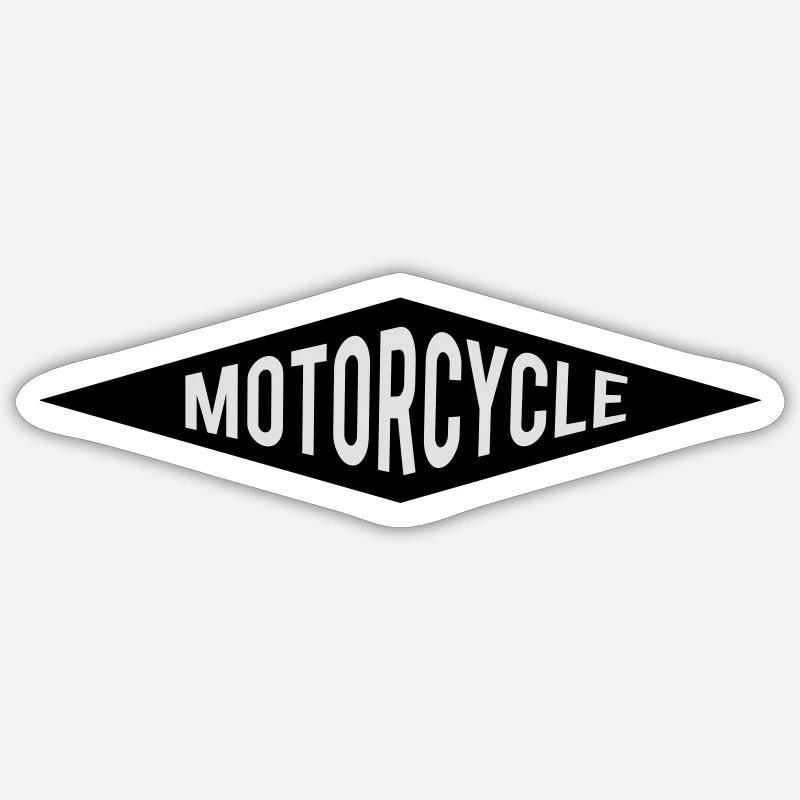 motorcycle - Sticker size S (10 x 10 cm) - white matte