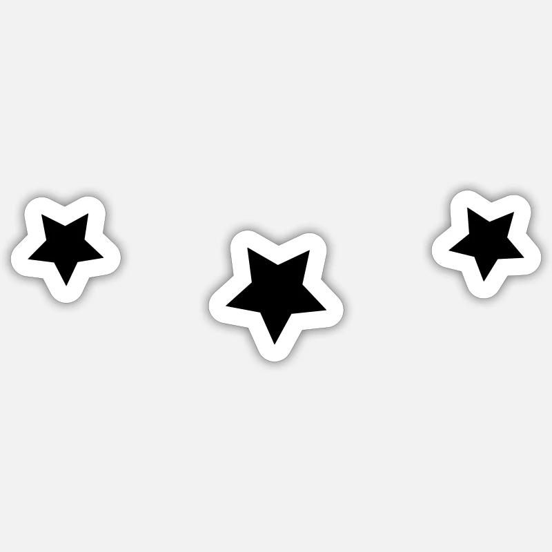étoiles - Sticker taille S (10 x 10 cm) - blanc mat