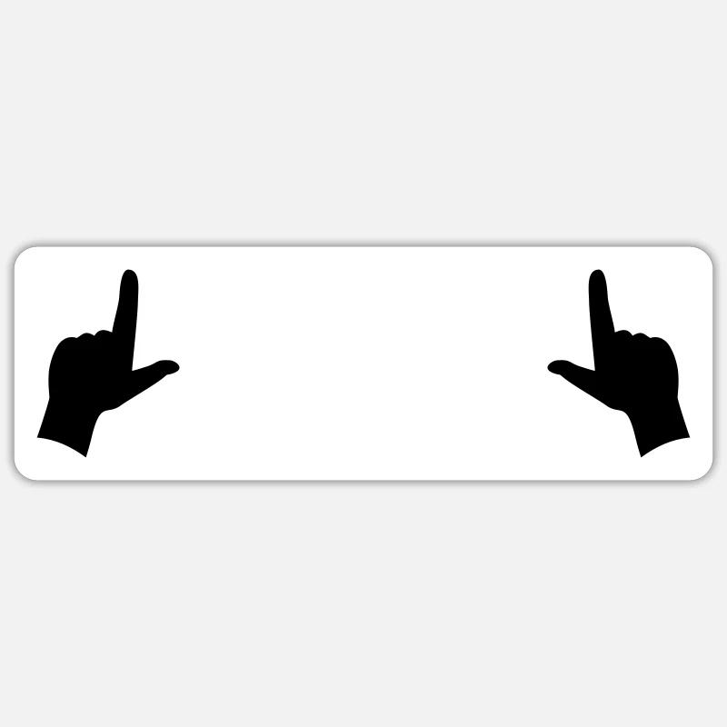 Cadre mains - Sticker taille S (10 x 10 cm) - blanc mat