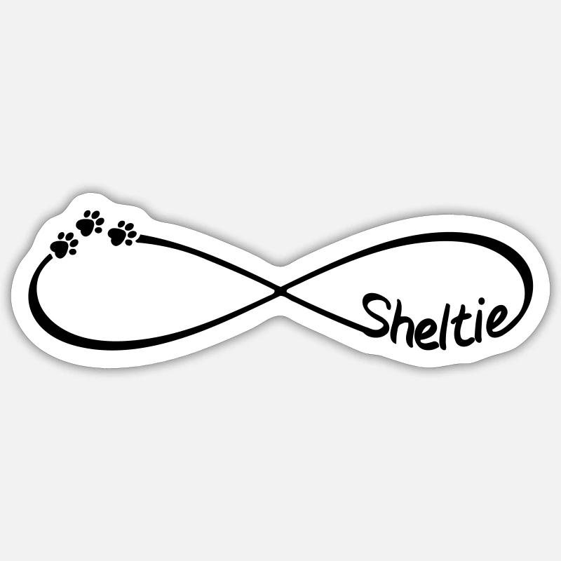 Sheltie Shetland Sticker taille S (10 x 10 cm)
