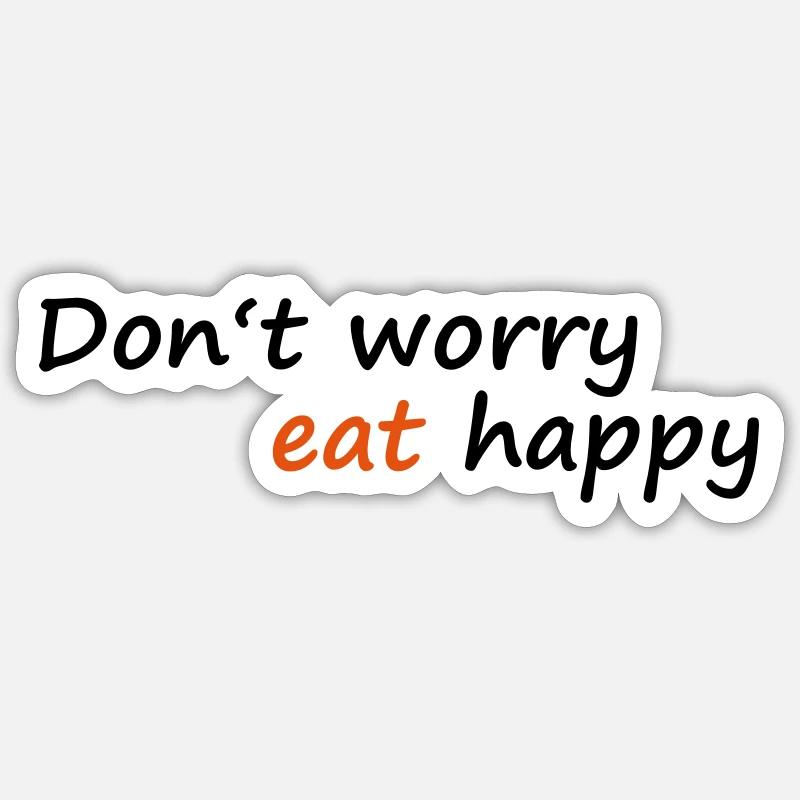eat - Sticker size S (10 x 10 cm) - white matte