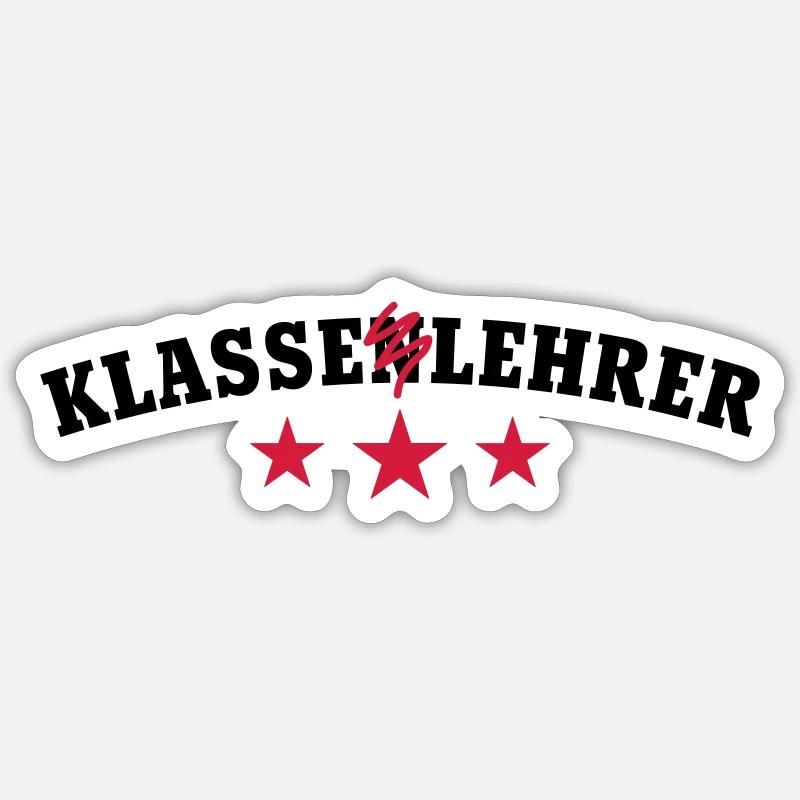 Klassenlehrer - Sticker Größe S (10 x 10 cm) - Mattweiß