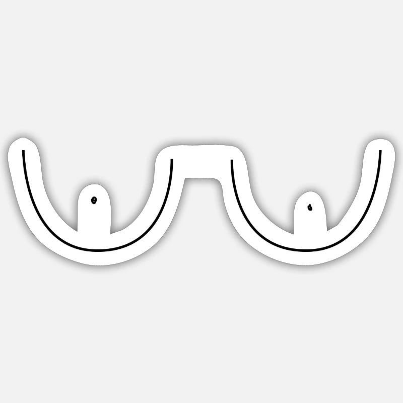 Brüste Brust Busen Sticker Größe S (10 x 10 cm)