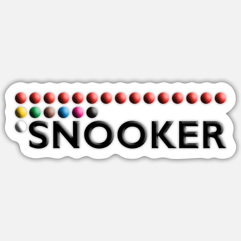 BILLARD - Balls - Sticker taille S (10 x 10 cm) - blanc mat