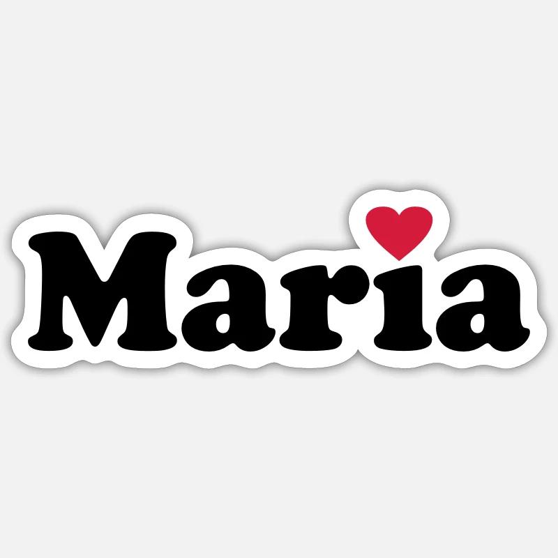 Maria - Sticker taille S (10 x 10 cm) - blanc mat