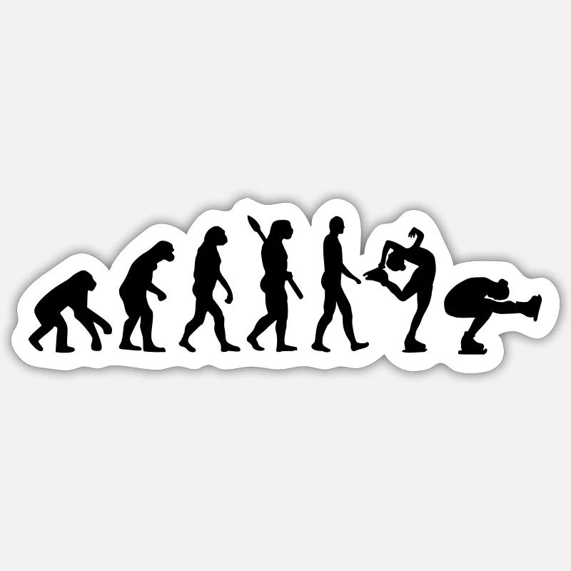 Evolution Figure skating - Sticker size S (10 x 10 cm) - white matte