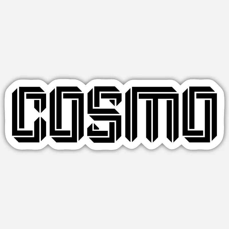 Cosmo - Sticker Größe S (10 x 10 cm) - Mattweiß