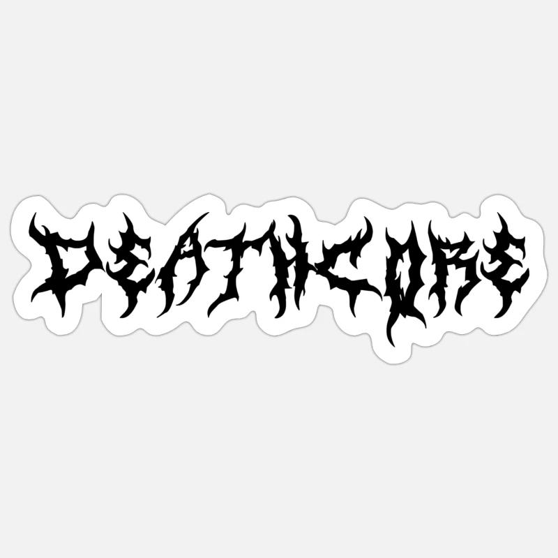 Deathcore - Sticker size S (10 x 10 cm) - white matte
