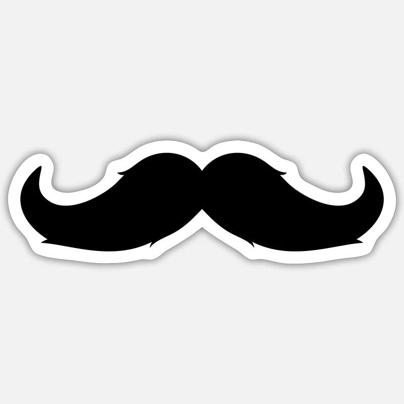 Moustache Sticker size S (10 x 10 cm)